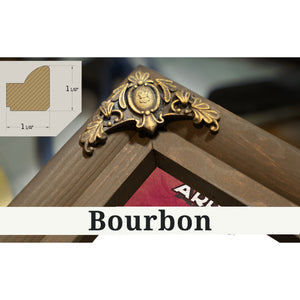 Bourbon frame corner detail, 1.5 inch ornate wood moulding, Kansas City Chiefs Arrowhead Stadium Print