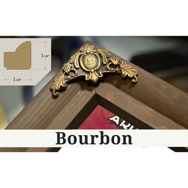 Bourbon frame corner detail, 1.5 inch ornate wood moulding, Kansas City Chiefs Arrowhead Stadium Print