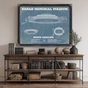 Kenan Memorial Stadium North Carolina Tar Heels Print canvas print size guide 24x18 36x24 48x36 inches