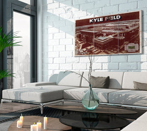 Cutler West Kyle Field Stadium -  Texas Football Vintage Art Print