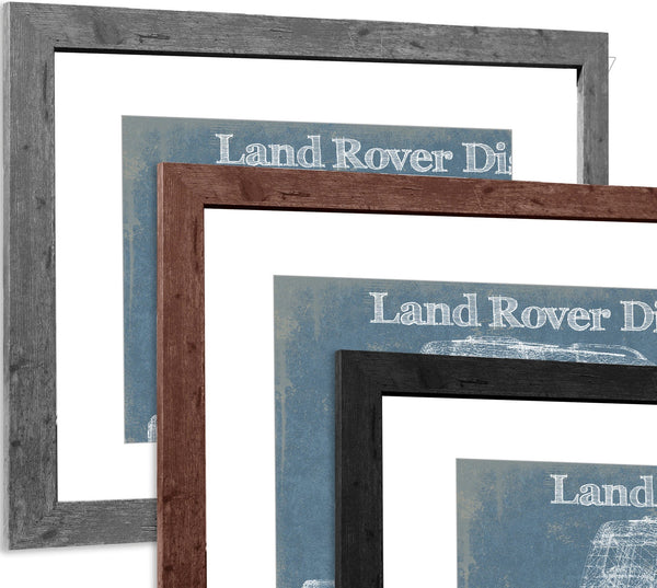 14" x 11" / Greyson Frame & Mat Cutler West Land Rover Discovery Series 1 Blueprint Vintage Auto Patent Print