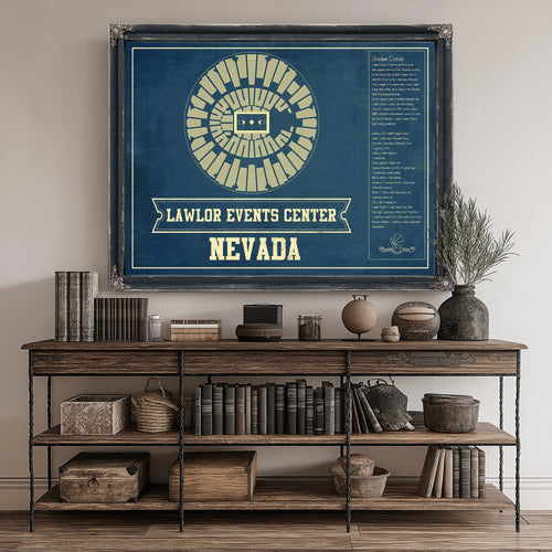 Lawlor Events Center Nevada Wolf Pack College Print canvas print size guide 24x18 36x24 48x36 inches