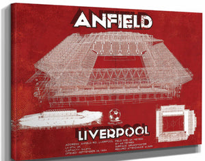 14" x 11" / Stretched Canvas Wrap Cutler West Liverpool F.C - Anfield European Football / Soccer Team Color Print