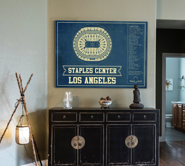 Cutler West Los Angeles Clippers Staples Center Vintage Basketball Blueprint NBA Print
