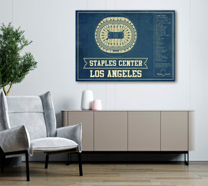 Cutler West Los Angeles Clippers Staples Center Vintage Basketball Blueprint NBA Print