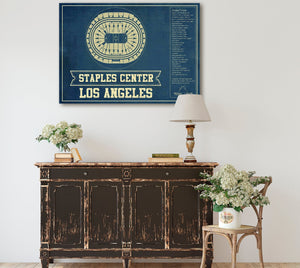 Cutler West Los Angeles Clippers Staples Center Vintage Basketball Blueprint NBA Print
