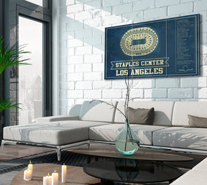 Cutler West Los Angeles Clippers Staples Center Vintage Basketball Blueprint NBA Print