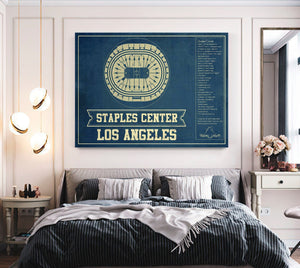 Cutler West Los Angeles Clippers Staples Center Vintage Basketball Blueprint NBA Print