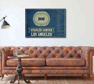 Cutler West Los Angeles Clippers Staples Center Vintage Basketball Blueprint NBA Print