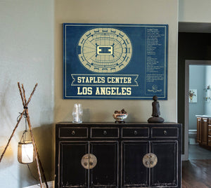 Cutler West Los Angeles Kings - Staples Center (Crypto.com Arena) Vintage Hockey Blueprint NHL Print