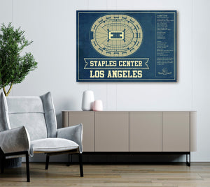 Cutler West Los Angeles Kings - Staples Center (Crypto.com Arena) Vintage Hockey Blueprint NHL Print