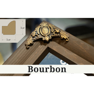 Bourbon frame corner detail, 1.5 inch ornate wood moulding, Manchester United FC - Old Trafford Stadium Print