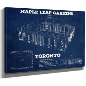 Maple Leaf Gardens - NHL Stadium Print as a stretched canvas wrap with gallery wrapped edges
