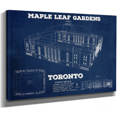 Maple Leaf Gardens - NHL Stadium Print as a stretched canvas wrap with gallery wrapped edges