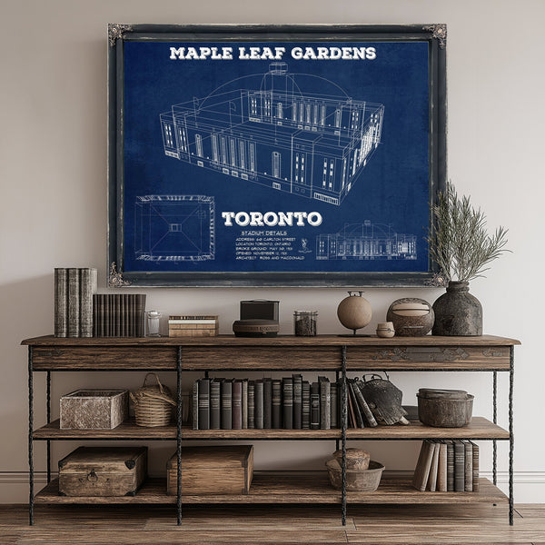 Maple Leaf Gardens - NHL Stadium Print canvas print size guide 24x18 36x24 48x36 inches