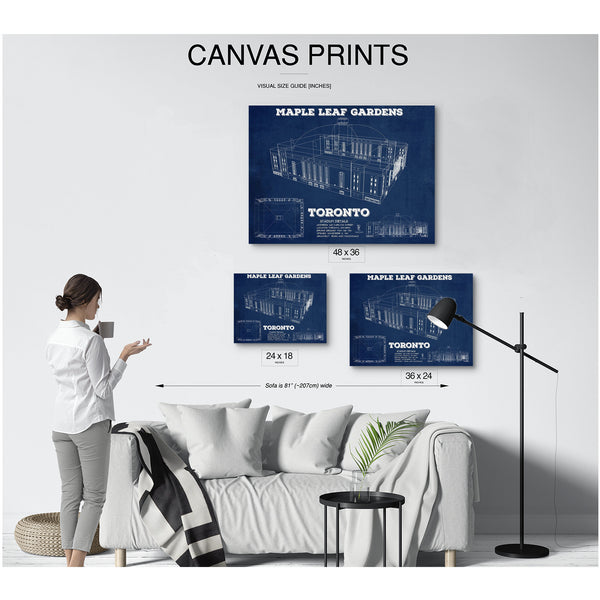 Maple Leaf Gardens - NHL Stadium Print displayed on a wall