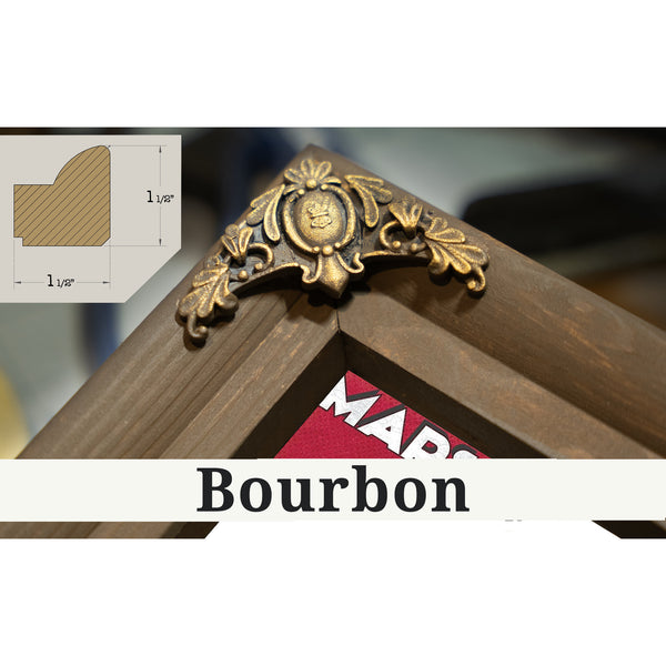 Bourbon frame corner detail, 1.5 inch ornate wood moulding, Mars Curiosity Rover NASA Space Art Print