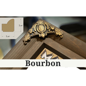 Bourbon frame corner detail, 1.5 inch ornate wood moulding, Maserati 8CM Blueprint Art Print
