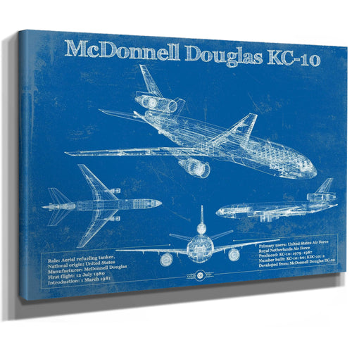 McDonnell Douglas KC-10 Extender Print as a stretched canvas wrap with gallery wrapped edges