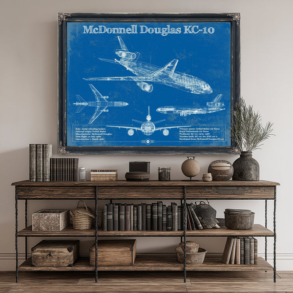 McDonnell Douglas KC-10 Extender Print canvas print size guide 24x18 36x24 48x36 inches