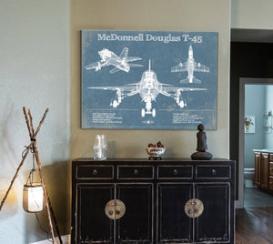 Cutler West McDonnell Douglas T-45 Goshawk Blueprint Original Military Wall Art