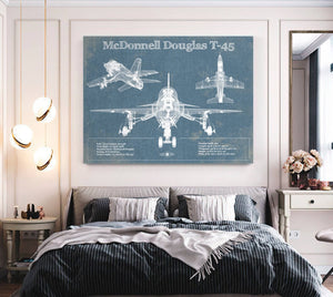 Cutler West McDonnell Douglas T-45 Goshawk Blueprint Original Military Wall Art