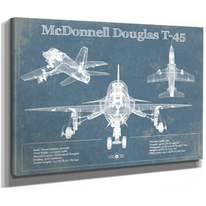 McDonnell Douglas T-45 Goshawk Print as a stretched canvas wrap with gallery wrapped edges