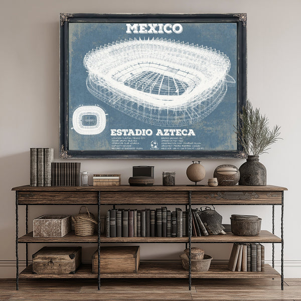 Mexico Football - Estadio Azteca Stadium Print canvas print size guide 24x18 36x24 48x36 inches