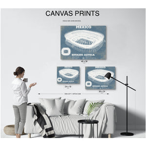 Mexico Football - Estadio Azteca Stadium Print displayed on a wall