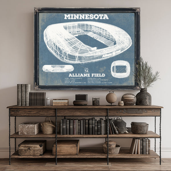 Minnesota United - Allianz Field MLS Stadium Print canvas print size guide 24x18 36x24 48x36 inches