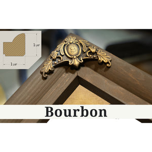 Bourbon frame corner detail, 1.5 inch ornate wood moulding, New York Mets Citi Field Seating Stadium Print