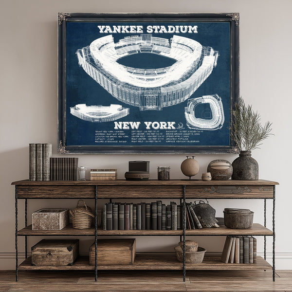 NY Yankees - Yankee Stadium Print canvas print size guide 24x18 36x24 48x36 inches