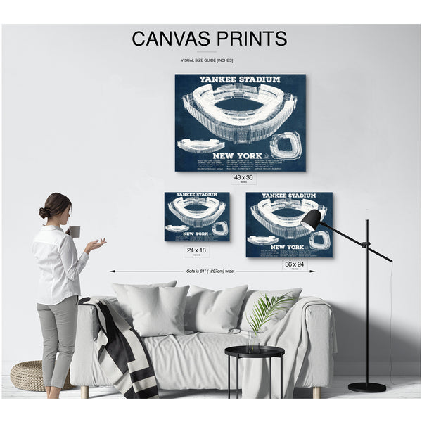 NY Yankees - Yankee Stadium Print displayed on a wall
