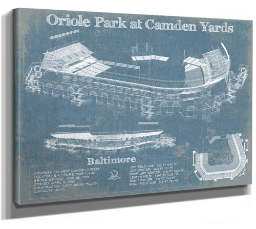 14" x 11" / Stretched Canvas Wrap Cutler West Oriole Park at Camden Yards Baseball Print