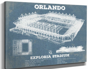 14" x 11" / Stretched Canvas Wrap Cutler West Orlando City Soccer Club - Exploria Stadium Soccer Print