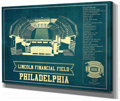 14" x 11" / Stretched Canvas Wrap Cutler West Philadelphia Eagles Lincoln Financial Field - Vintage Football Print