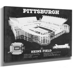 Pittsburgh Steelers Stadium Art - Heinz Field Print as a stretched canvas wrap with gallery wrapped edges