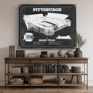 Pittsburgh Steelers Stadium Art - Heinz Field Print canvas print size guide 24x18 36x24 48x36 inches