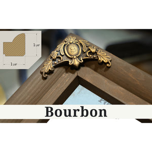 Bourbon frame corner detail, 1.5 inch ornate wood moulding, 2011 Porsche 911 GT3 RS Blueprint Art Print