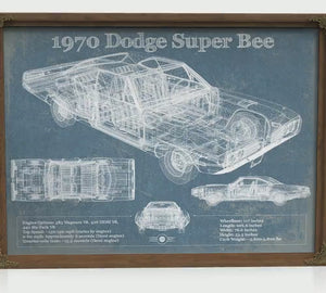 1970 Chevrolet C10 Blueprint Truck Print — Gift for Him