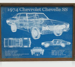 1974 Chevrolet Chevelle SS 454 Print — Car Lover Gift
