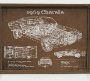 1969 Chevrolet Chevelle Malibu Print — Car Lover Gift