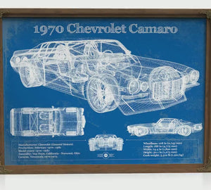 1970 Chevrolet Split Bumper Camaro Print — Car Lover Gift