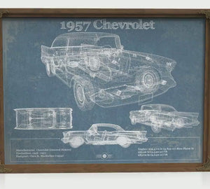 1957 Chevrolet Bel Air Sport Coupé Print — Car Lover Gift
