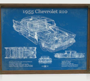 1955 Chevrolet 210 4 Door Sedan Print — Car Lover Gift