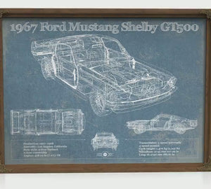 1967 Ford Mustang Shelby GT500 Print — Car Lover Gift