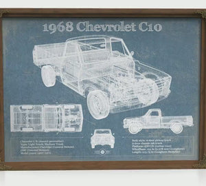 1968 Chevrolet C10 Pickup Fleet Side Print — Gift for Him
