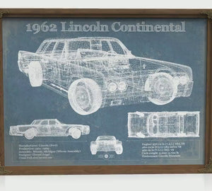 1962 Lincoln Continental Sedan Print — Car Lover Gift
