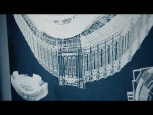 NY Yankees - Vintage Yankee Stadium Blueprint Baseball Art Print