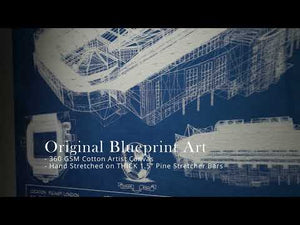 River Plate Estadio Monumental Antonio Vespucio Liberti Team Color Blueprint Soccer Print